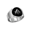 Sterling Silver Masonic Ring w/ Custom Top